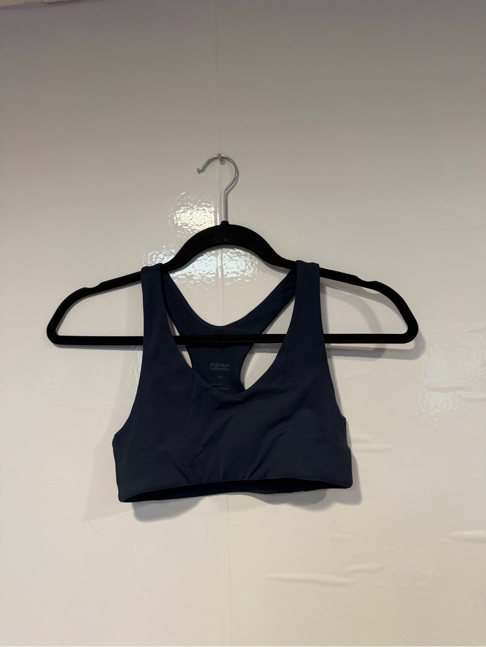 Navy Racerback Sports Bra - Girlfriend Collective